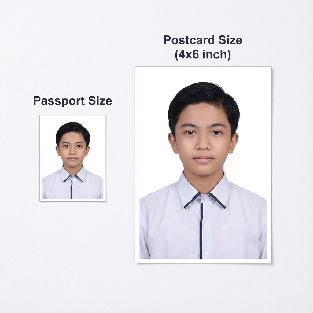Comparison of NEET Passport Size and Postcard Size Photos